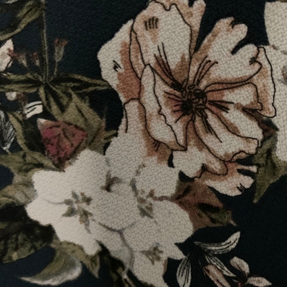 Navy blue floral tunic dress - Picture 2 of 5